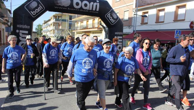 Una imagen de la V BTT Color Esperanza de Grañén, que se ha celebrado este domingo para apoyar la lucha contra el cáncer.