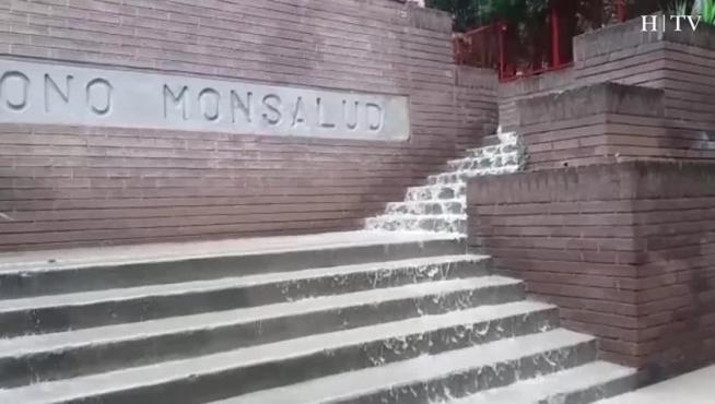 Varias calles cortadas a causa de la tromba de agua