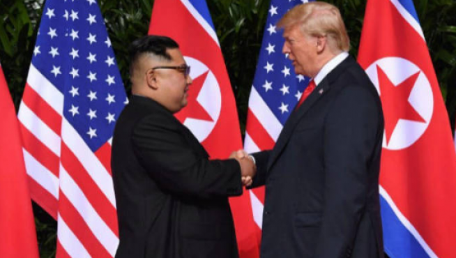 Donald Trump y Kim Jong-un cuando se reunieron por primera vez.
