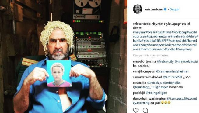 Publicación de Éric Cantona en Instagram