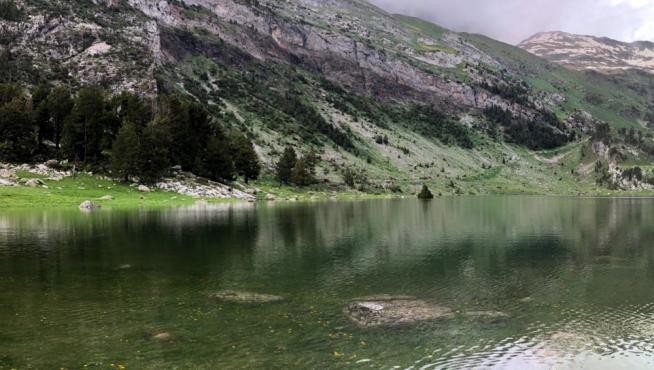 Lago de Están,  justo encima de los Llanos del Hospital