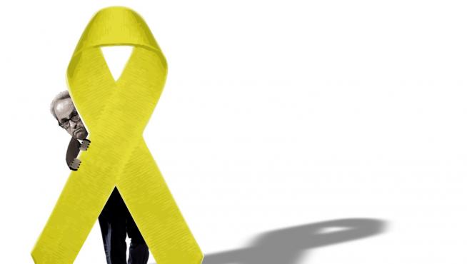 El lazo amarillo sirve de parapeto a las mixtificaciones del independentismo catalán.