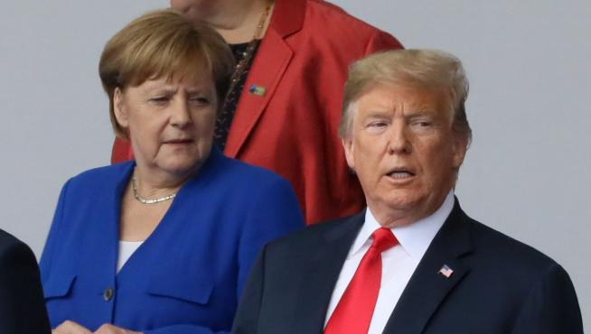 Angela Merkel y Donald Trump, en la cumbre de la OTAN.