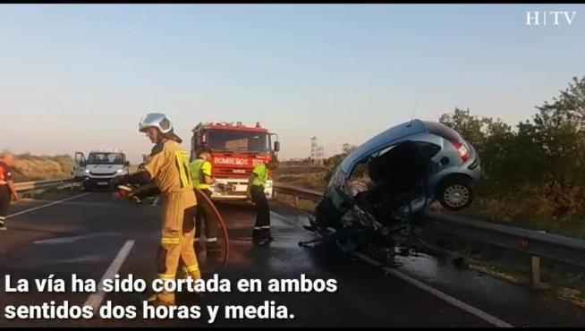 Dos conductoras fallecen en un choque frontal en la N-232