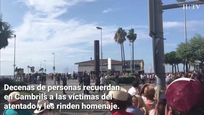Homenaje a las víctimas del atentado de Cambrils