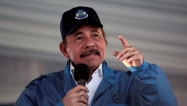 El Presidente de Nicaragua, Daniel Ortega, durante un discurso en Managua.