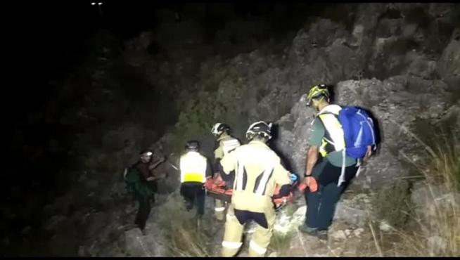 Rescatado un escalador herido en el pantano de Mezalocha