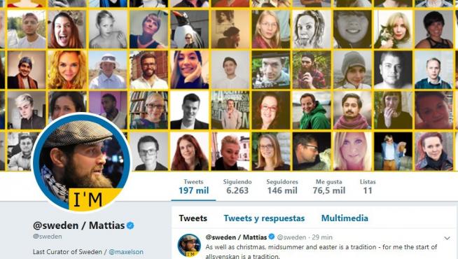 La cuenta oficial de Suecia en Twitter.