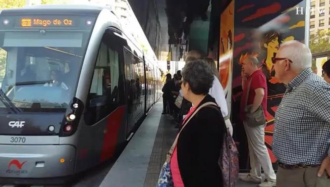 Arranca la huelga en el tranvía con más de 26 minutos de espera en algunas paradas