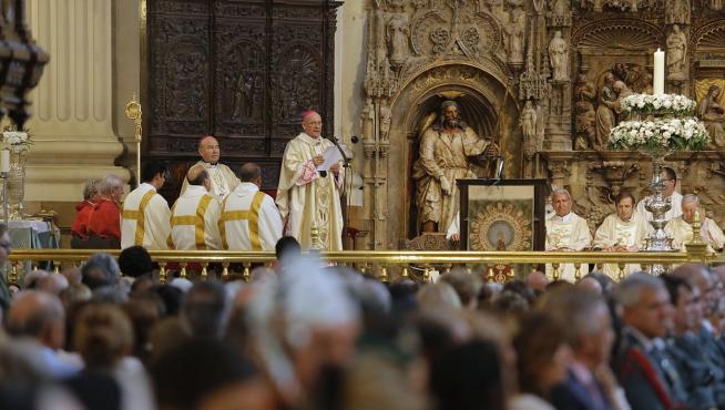 La misa ha sido multitudinaria en el día grande de Zaragoza