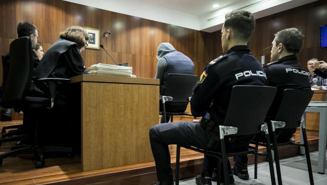 El acusado, este miércoles, en la tercera sesión del juicio que se sigue en la Audiencia Provincial de Zaragoza.