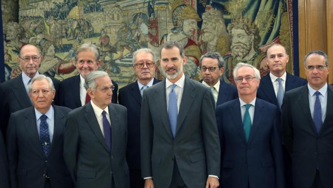El rey Felipe VI en el Palacio de la Zarzuela con motivo de la conmemoración del 40 aniversario de la Constitución Española.