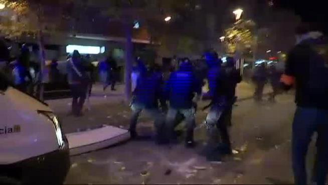 Escenas de violencia callejera en Tarrasa
