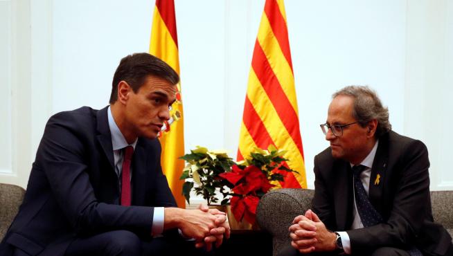Sánchez se reúne con Torra en el Palacio de Pedralbes