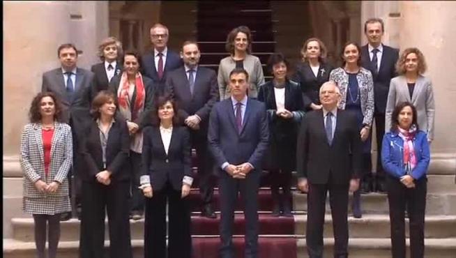 Foto de familia del Consejo de Ministros en Barcelona
