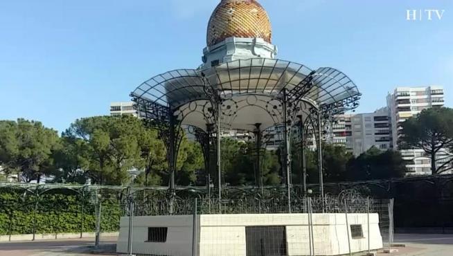 Así ha quedado el Quiosco de la Música de Zaragoza