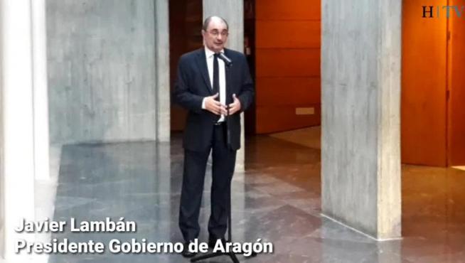 Lambán: "Antonio Torres era uno de los mejores parlamentarios de las Cortes de Aragón"