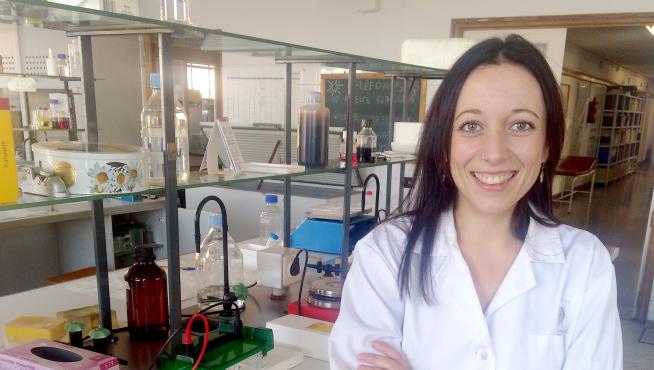 Gema Marín, primera doctora en Biotecnología graduada en la Universidad de Zaragoza.
