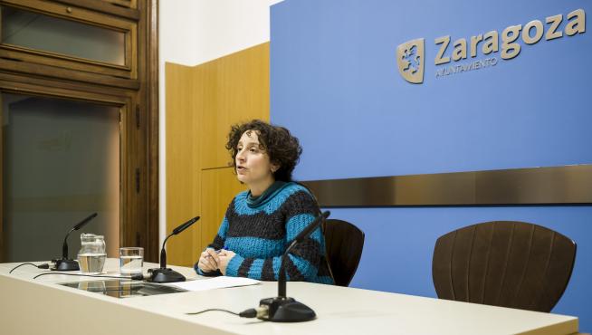 La concejala de Educación e Inclusión, Arantza Gracia, en rueda de prensa.