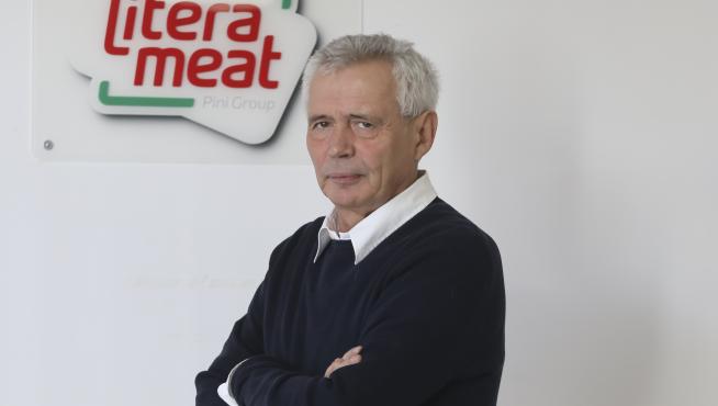 Piero Pini, en las oficinas de Litera Meat, situadas a pie de obra.