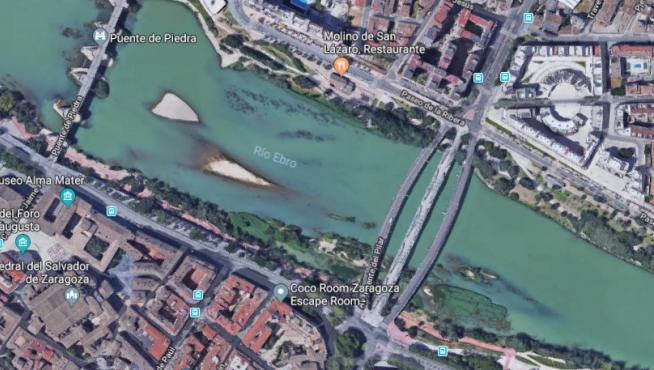 El control estaba situado en la confluencia del puente del Pilar con el paseo de la Ribera.