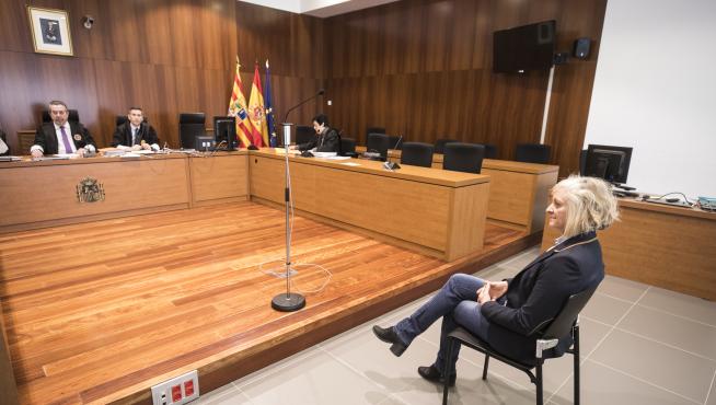Rosario Cabrera durante el juicio que se celebró en la Audiencia de Zaragoza la semana pasada.