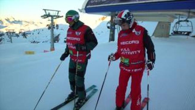 Luis Alberto Hernando y su compañero Sergio Lamas superan el récord establecido de 24 horas seguidas esquiando un total de 86.565 metros de forma ininterrumpida.