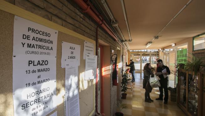Colegio Domingo Miral de Zaragoza en pleno proceso de escolarización