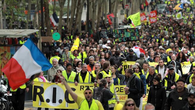 Nueva marcha de los 'chalecos amarillos', este sábado en París.