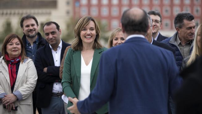 Pilar Alegría, en la presentación de su candidatura