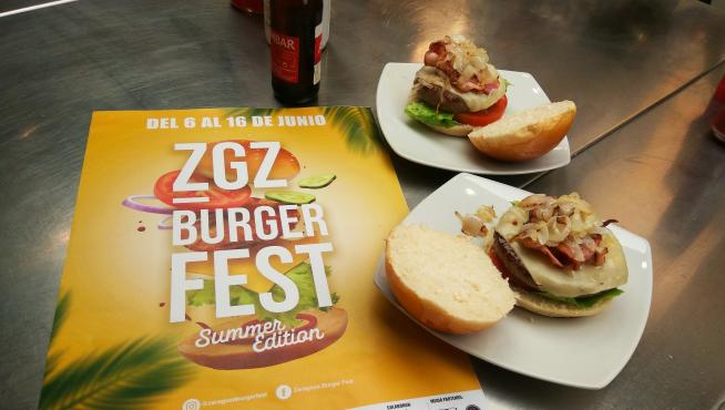 Cartel de la edición veraniega del Zaragoza Burger Fest.