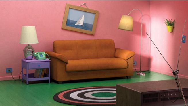 Salón de 'Los Simpsons' con productos IKEA.