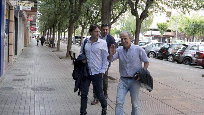 Petón, Josete Ortas y Manuel Torres, a su llegada al consejo de administración.