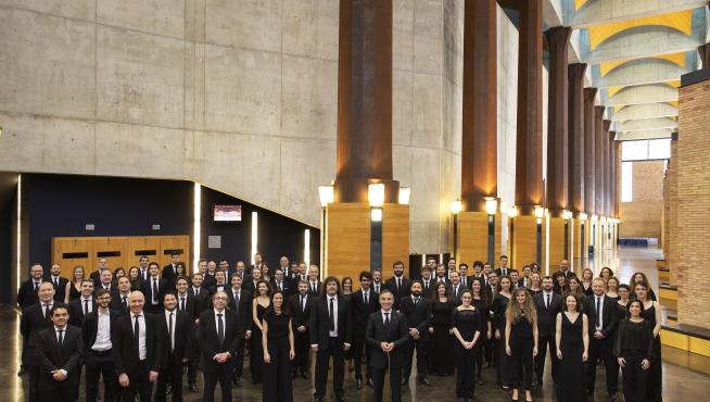 La Orquesta Reino de Aragón, en el Auditorio de Zaragoza, de donde es formación residente.