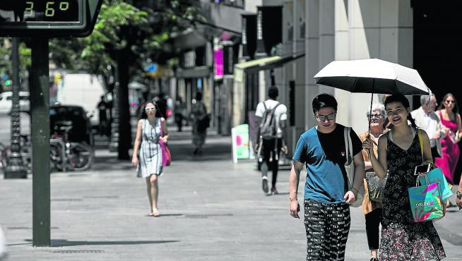 Zaragoza superó este viernes los 37 grados de máxima y hoy podría alcanzar los 40.