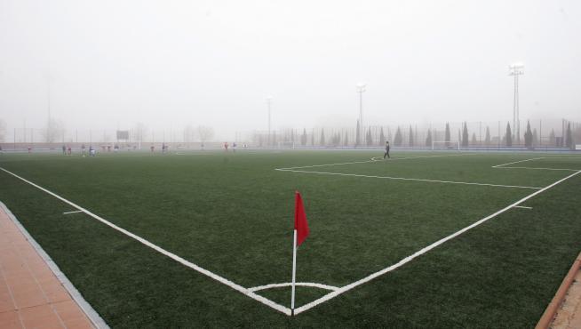 Imagen de archivo de un campo de fútbol de la Federación Aragonesa.