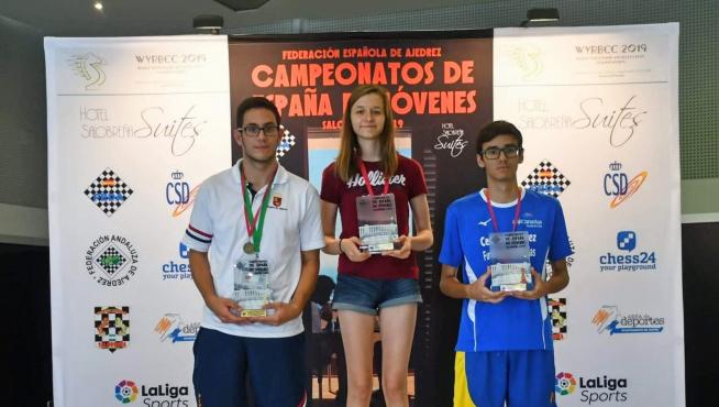 María Eizaguerri, campeona de España sub 16 en categoría absoluta (mixta), el pasado fin de semana en Granada.