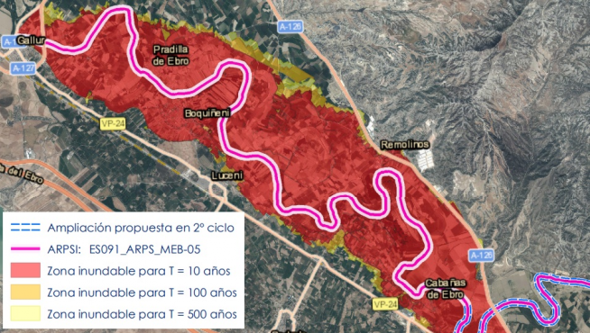 Área de riesgo potencial significativo de inundación en la Ribera Alta.