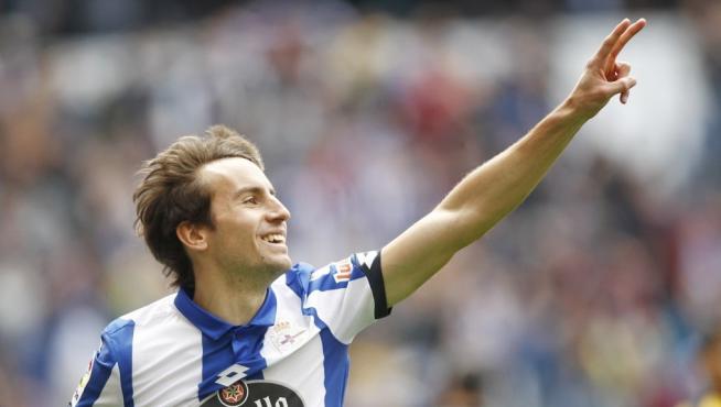 Pedro Mosquera, durante su etapa como jugador deportivista.