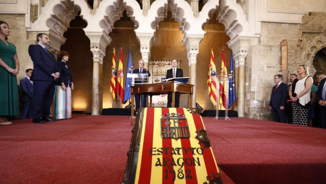 Toma de posesión de Javier Lambán como presidente de Aragón