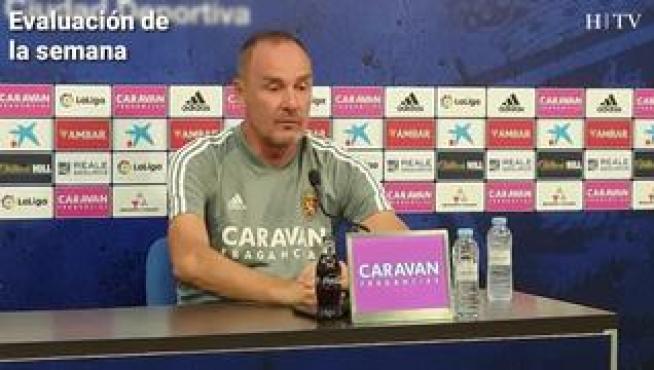 El técnico zaragozano ha analizado el partido del pasado domingo ante la Ponferradina y ha reiterado que el de mañana será un encuentro "totalmente diferente".