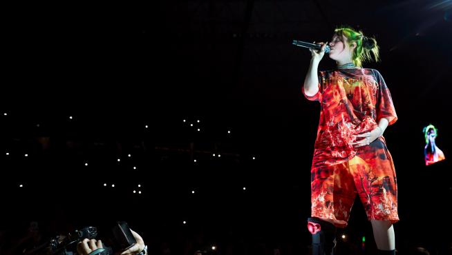 Un momento del concierto Billie Eillish