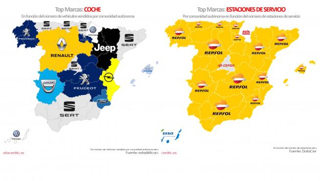 Mapa preferencias marcas motor de Datacentric