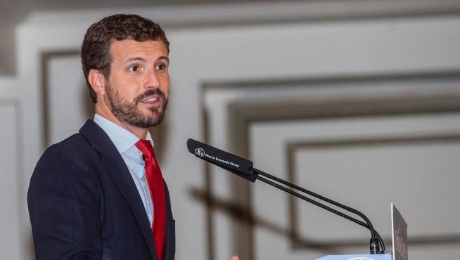 Pablo Casado, este lunes en Madrid.