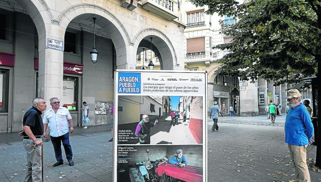 Imágenes de la muestra de ‘Aragón, pueblo a pueblo’ en el paseo de la Independencia