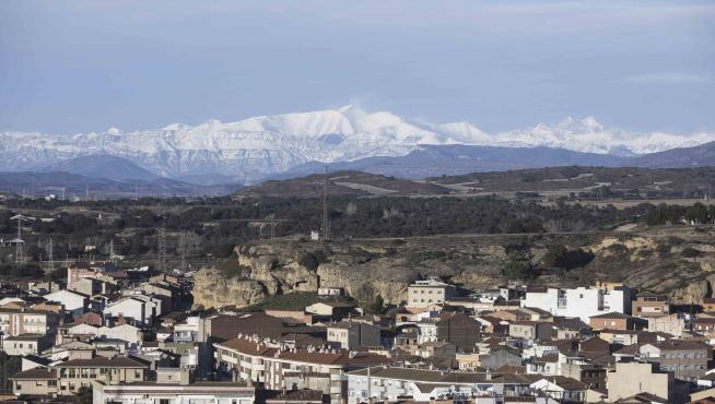 Techos de Monzón desde el castillo