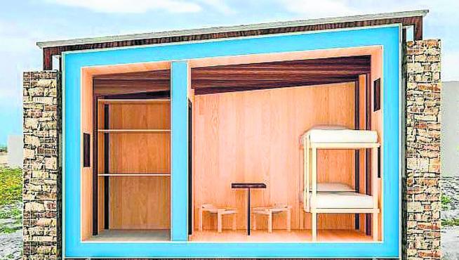 Fotomontage de los dos habitáculos.