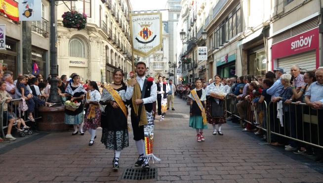 La Casa de Cataluña en la Ofrenda de Frutos.