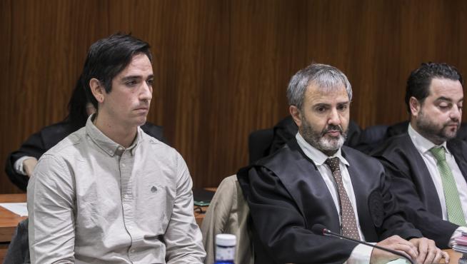El acusado, Rodrigo Lanza, durante la última sesión del juicio del crimen de los tirantes.
