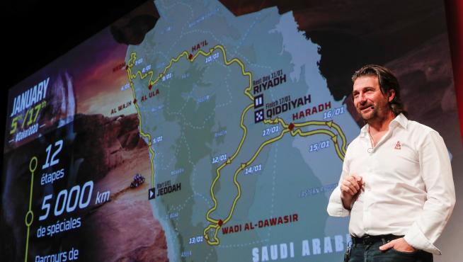 David Castera, director del Rally Dakar, durante la presentación de la edición de 2020 que se disputará en Arabia Saud
